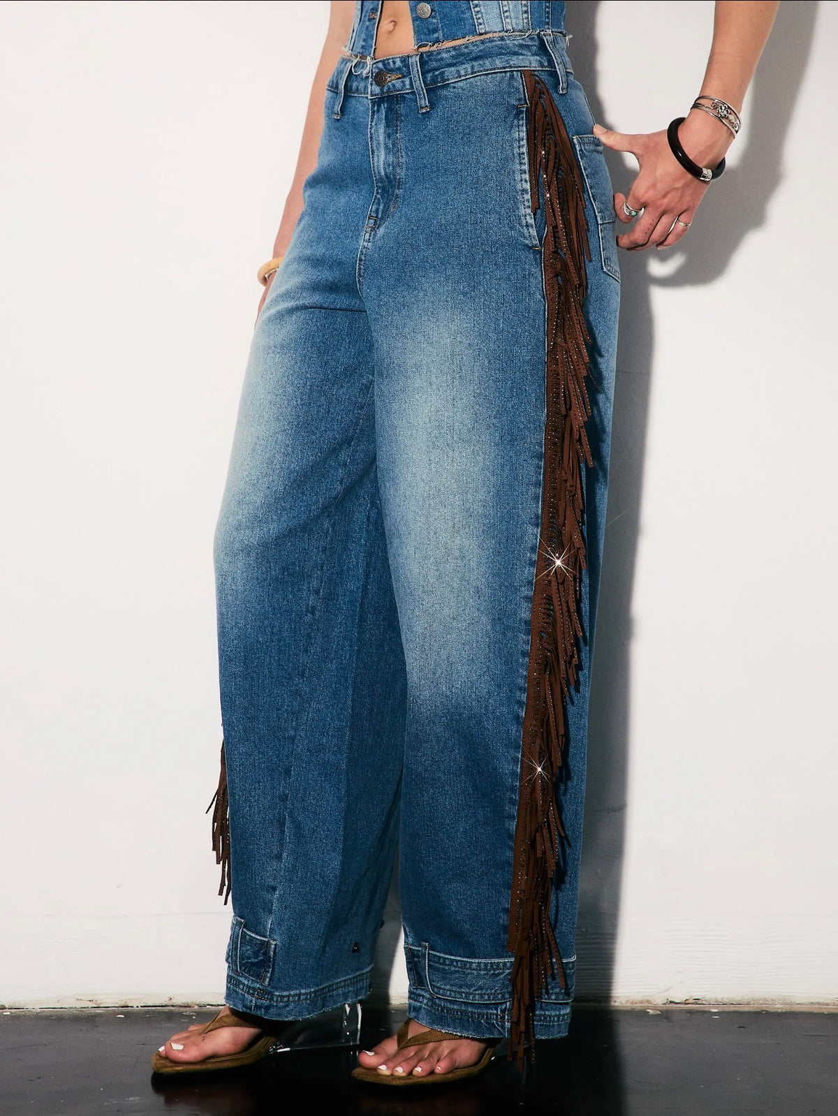 COWBOY FRINGE BAGGY