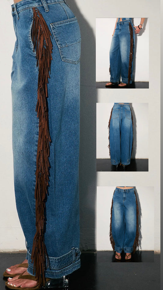 COWBOY FRINGE BAGGY